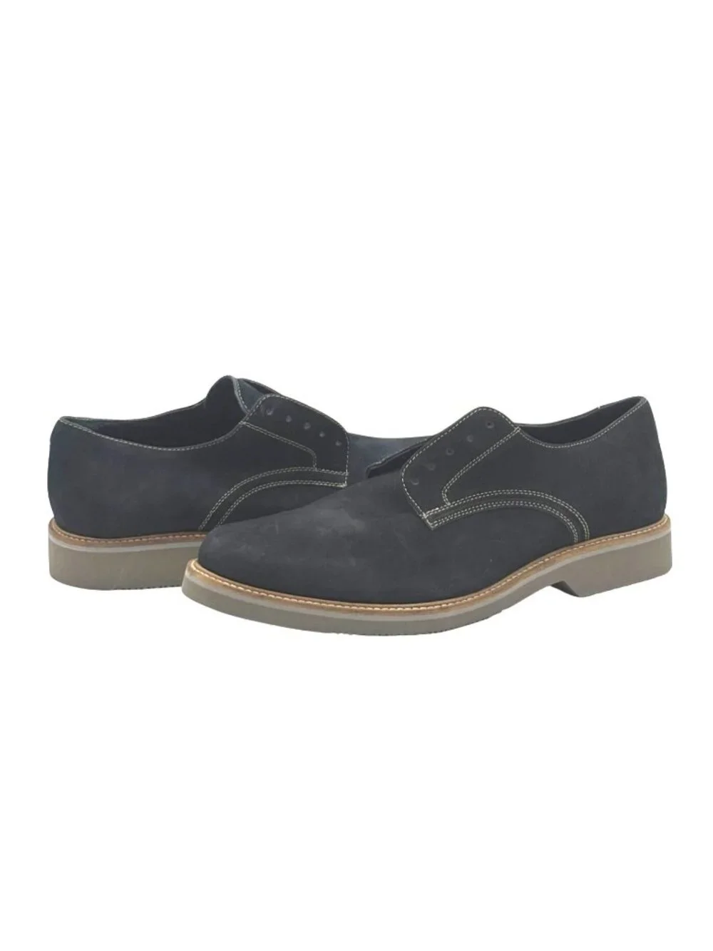14th & Union Men’s Suede Casual Oxfords, Navy, Size 11